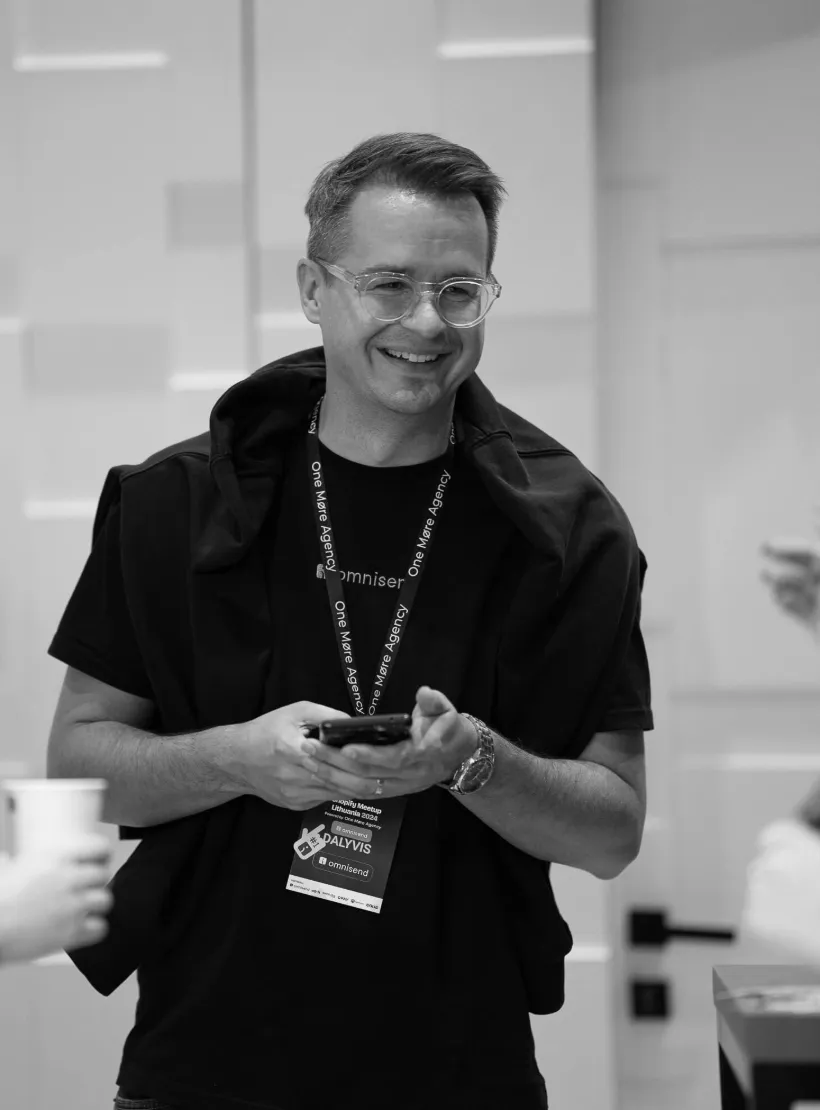 Evaldas Mockus at Shopify Meetup Lithuania